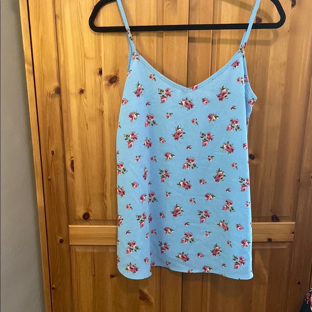 Floral Blue Women's Top